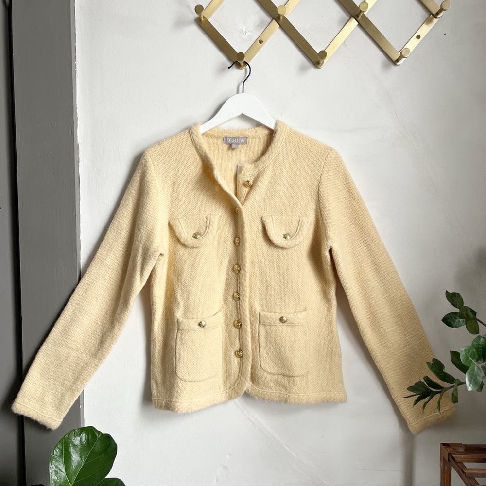J Crew Textured Sweater Lady Jacket